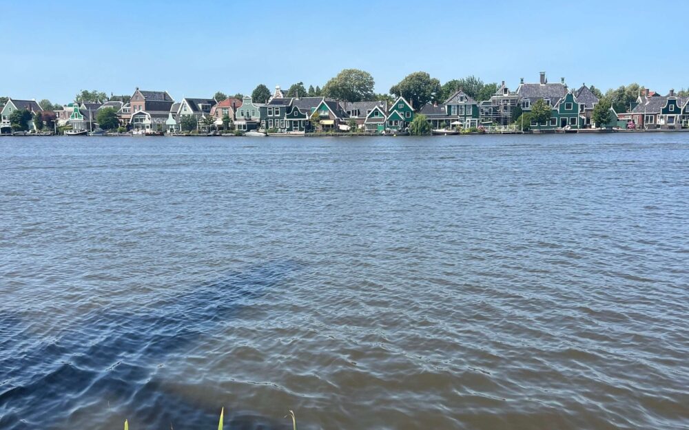 View across the River Zaan toward the houses of Zaandijk
